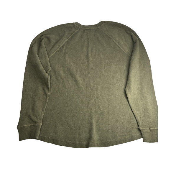 American Giant Shirt Mens Medium French Rib Long Sleeve Olive Green Knit Tee USA - Picture 2 of 12